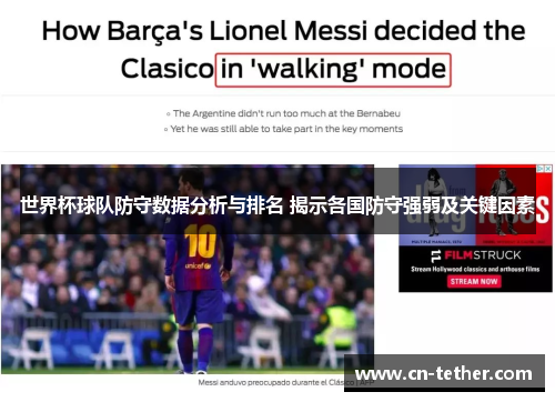 世界杯球队防守数据分析与排名 揭示各国防守强弱及关键因素